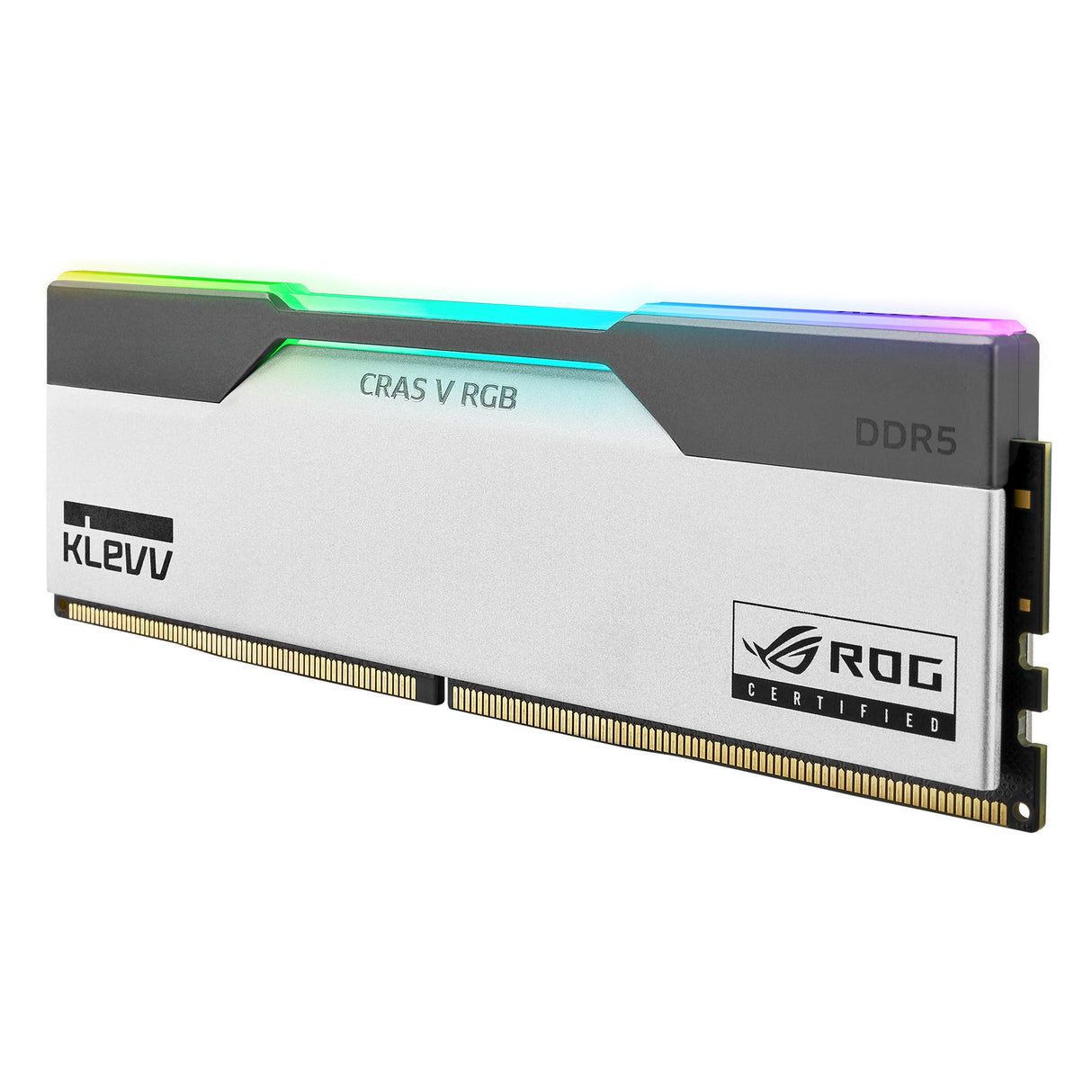 Klevv 32 gb ddr5-6200 (2x 16 gb) kit werkgeheugen (wit zwart, kd5agua80-62b320p, cras v rgb rog, xmp 3.0, expo)