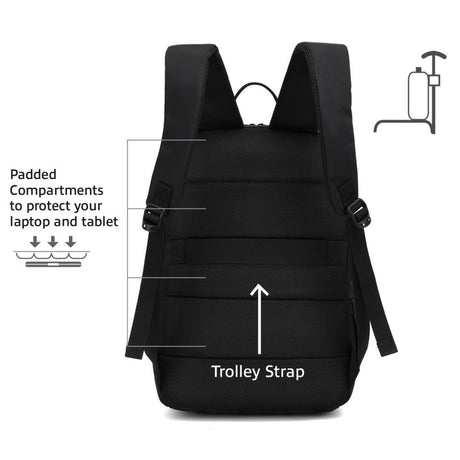 Act Connectivity Suburb Rucksack für Laptops bis 15,6 Zoll (schwarz)