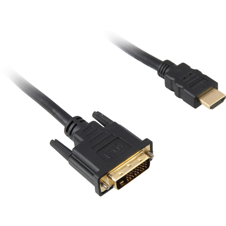 Sharkoon HDMI > DVI-D (24+1) Kabel (schwarz, 1 Meter)