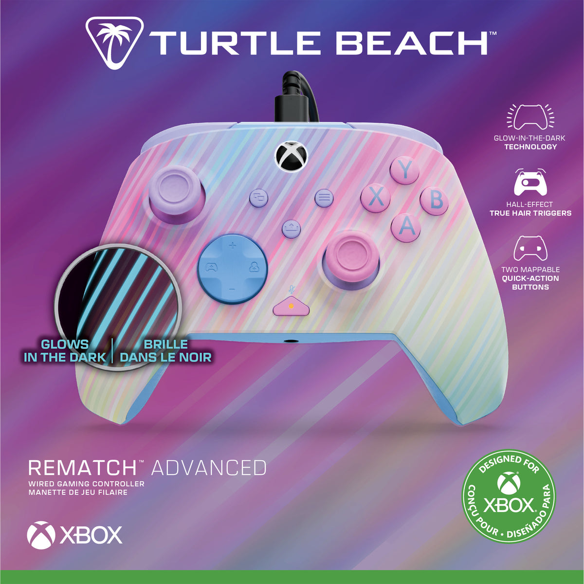 Turtle beach rematch advanced bedrade controller - cotton candy (roze, xbox series x|s, xbox one, pc)