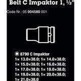Wera Belt C Impactor 1 Steckschlüsselsatz, 1 2 Steckschlüssel (schwarz, 9-teilig, für Schlagschrauber)