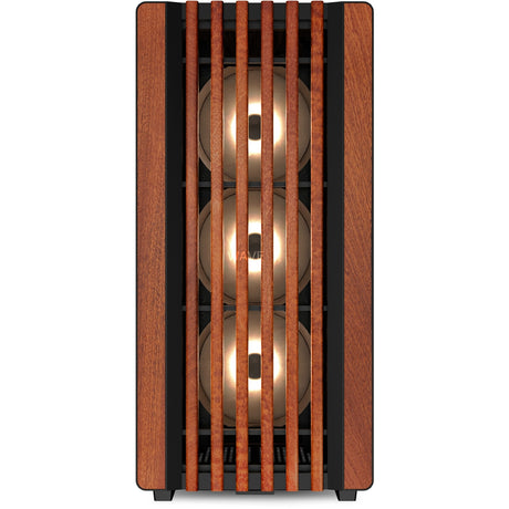 Sharkoon Rebel C70G RGB-Midi-Tower-Gehäuse (schwarze Holzfarbe | 2x USB-A | 1x USB-C | RGB | gehärtetes Glas)