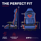 Trust gxt 721sm ruya pro superman gaming stoel (blauw rood)