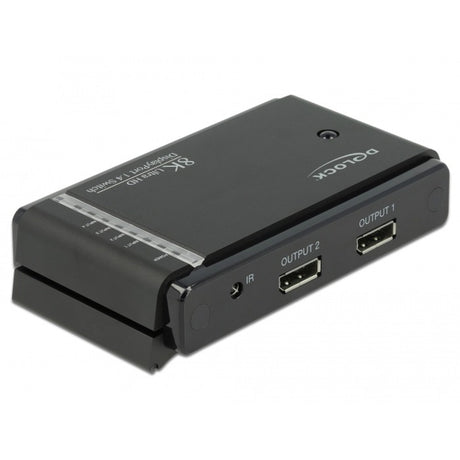 Delock Displayport-Switch 2x 2 Displayport-Eingang auf 1x 2 Displayport-Ausgang (schwarz)