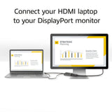 Act-Konnektivität HDMI-zu-DisplayPort-Adapter, 4K@60Hz (Schwarz)