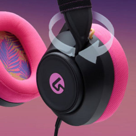 Powera Lucidsound LS10 Kabelgebundenes Gaming-Headset – Midnight Branding Over-Ear-Gaming-Headset (Schwarz Pink, Playstation 5, Playstation 4, Xbox Series X|s, Xbox One, PC, Mobil)