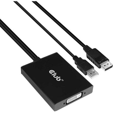 Club 3D DisplayPort-zu-Dual-Link-DVI-I-Aktiv-Adapter (schwarz, DisplayPort-zu-Dual-Link-DVI-I-Aktiv-Adapter)