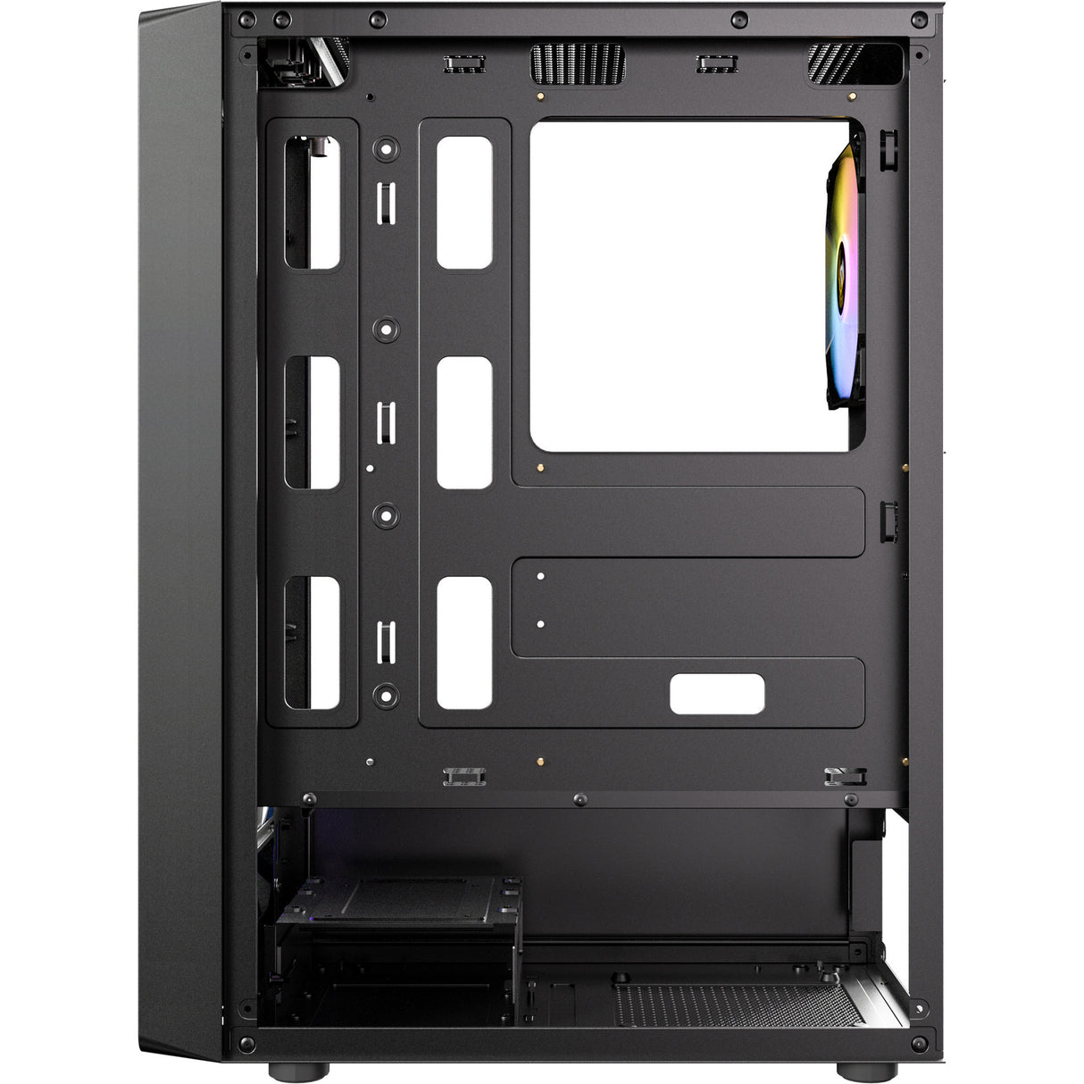 Antec Ax26 RGB Elite Midi-Tower-Gehäuse (schwarz | 3x USB-A | gehärtetes Glas)