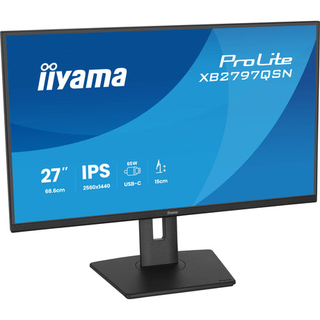 Iiyama Prolite xb2797qsn-b1 27 Monitor (schwarz, 75 Hz, HDMI, Display-Port, USB-C, LAN, Audio)