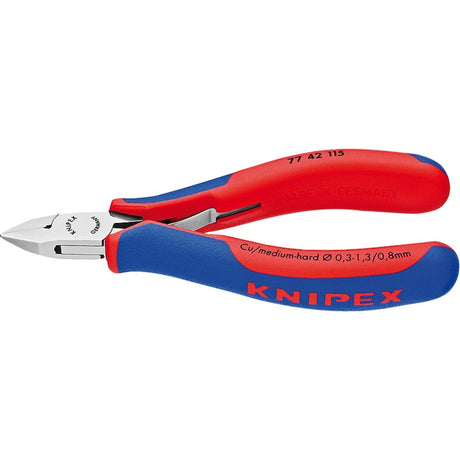 Knipex Elektronik-Seitenschneider 7742115 Elektronikzange (rot blau)