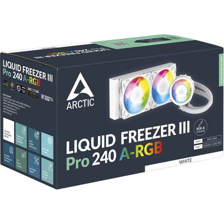 Arctic Liquid Freezer III Pro 240 A-RGB Wasserkühlung (weiß, 4-poliger PWN-Lüfteranschluss)