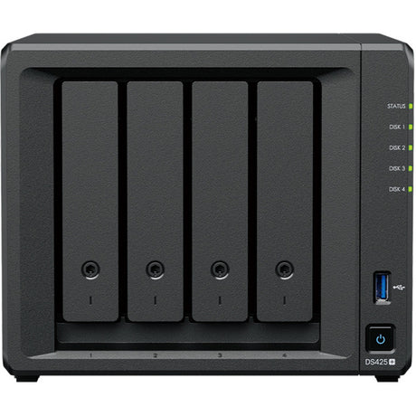 Synology diskstation ds425+ nas (schwarz, 2x LAN, 2x USB-A 3.2 (5 Gbit s))