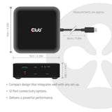 Club 3d 12-1 usb-c® quad displaylink dockingstation (zwart)