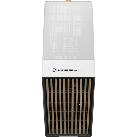 Fractal Design North XL RC Chalk White TG Clear Midi-Tower-Gehäuse (weiße Holzfarbe | 2x USB-A | 1x USB-C | gehärtetes Glas)