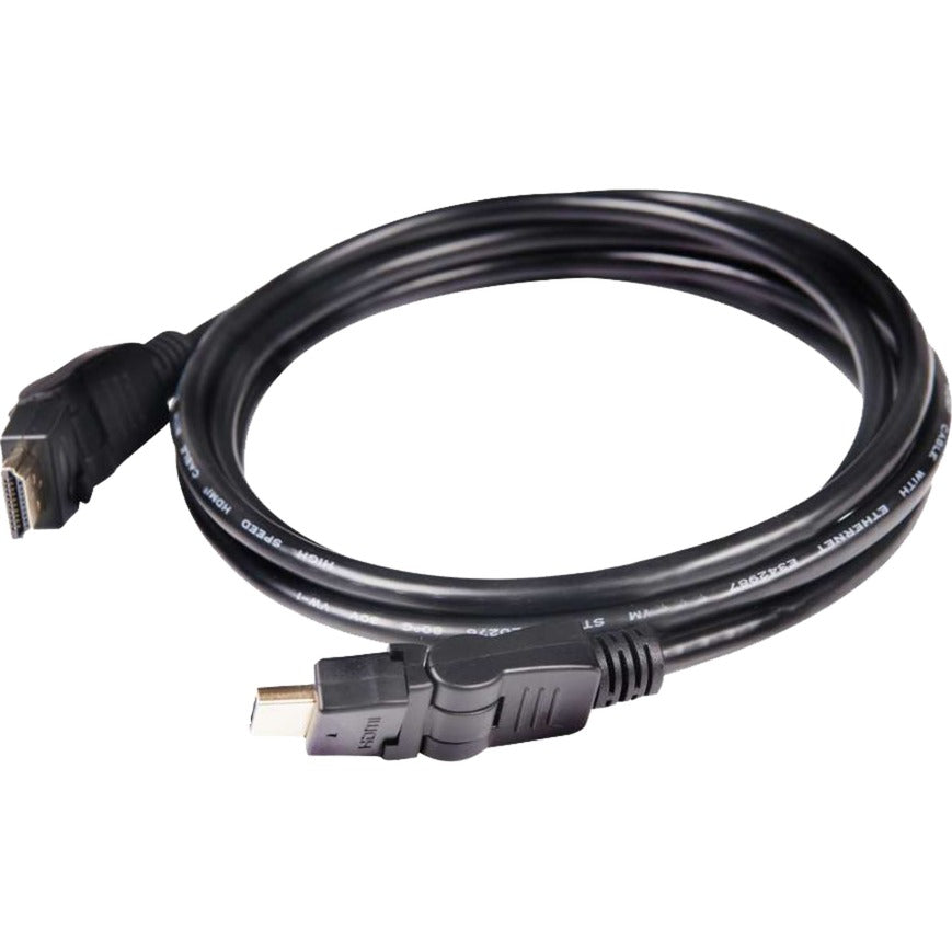 Club 3D HDMI 2.0 360° drehbares Kabel (schwarz, 2 Meter, 4K 60Hz)