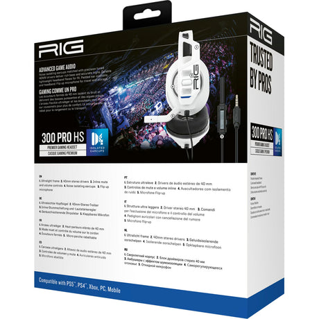 Nacon Rig 300 Pro HS Over-Ear-Gaming-Headset (weiß, Playstation 4, Playstation 5, Xbox, Nintendo Switch, PC)