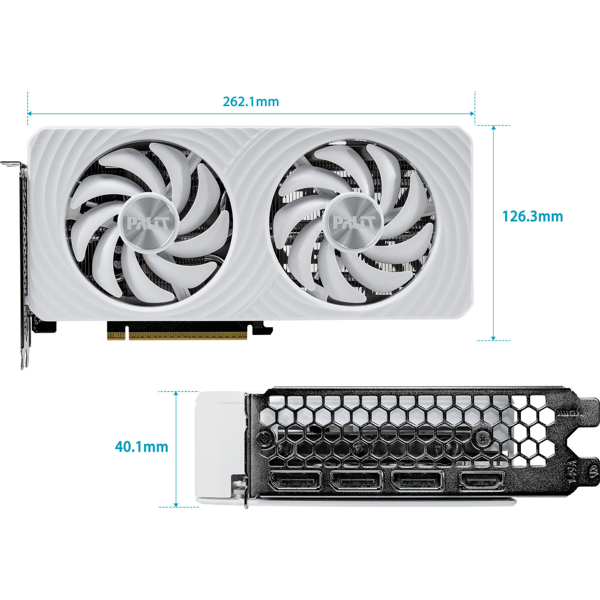 Palit Geforce RTX 5060 Ti OC weiß 8 GB Grafikkarte (weiß, DLSS 4, 3x Display Port, 1x HDMI 2.1)