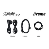 Iiyama prolite x2797hsu-b1 27 monitor (zwart, 120hz, hdmi, displayport, usb-c, audio)