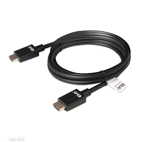 Club 3D Ultra-High-Speed-HDMI-2.1-zertifiziertes Kabel männlich-männlich (schwarz, 3 Meter, 4K 120 Hz, 8K 60 Hz, 48 Gbit/s)