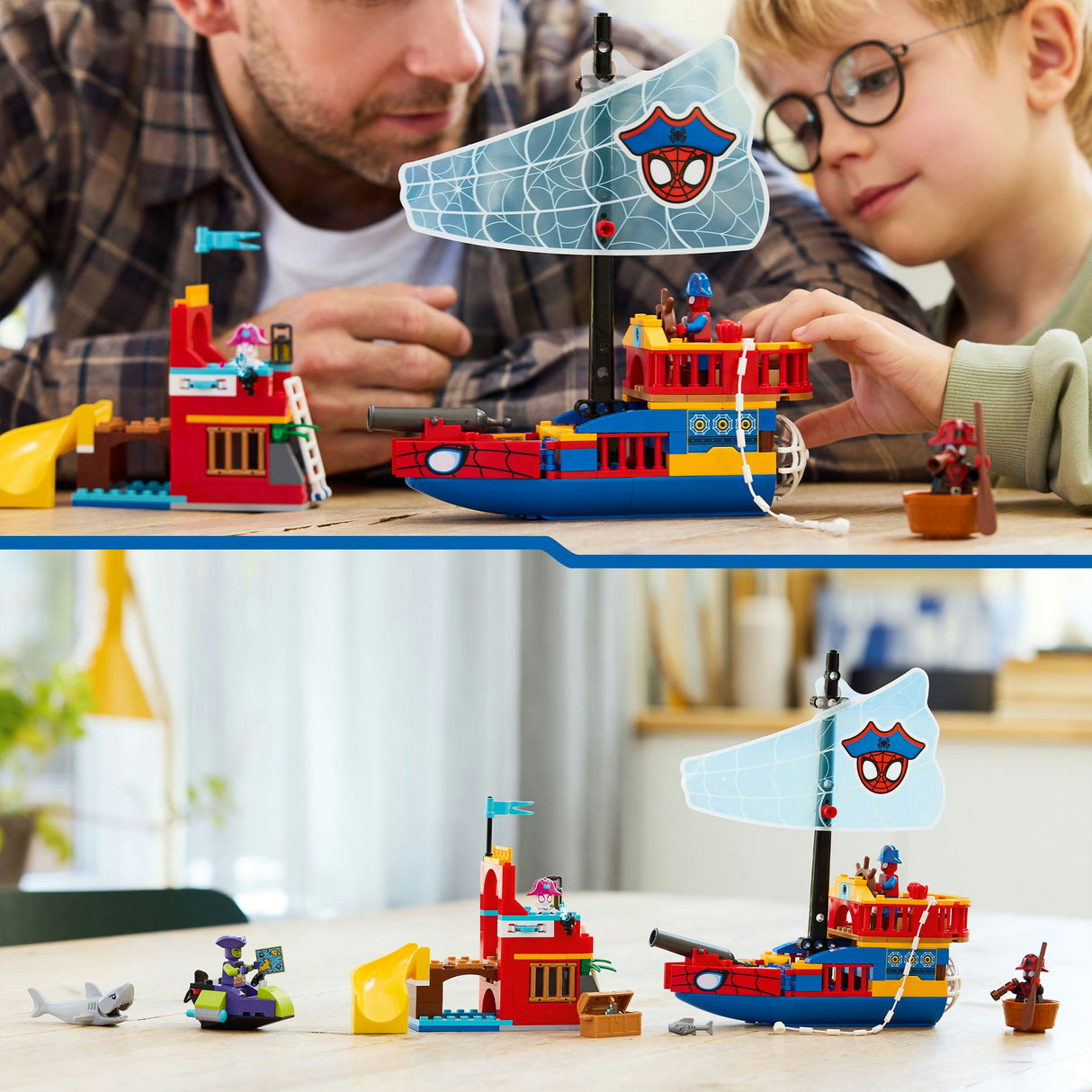 Lego Marvel – Team Spidey Piratenschiff, Konstruktionsspielzeug (11208)