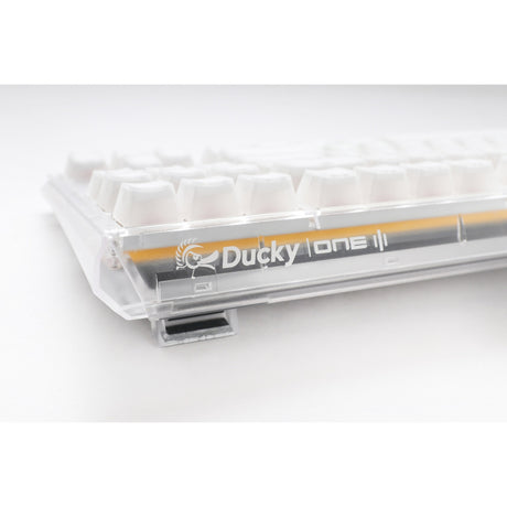 Ducky One 3 Aura White RGB mechanische Tastatur (weiß, US-Layout (QWERTY), Cherry MX Red, 100 %, ABS Double Shot, Hot Swap)