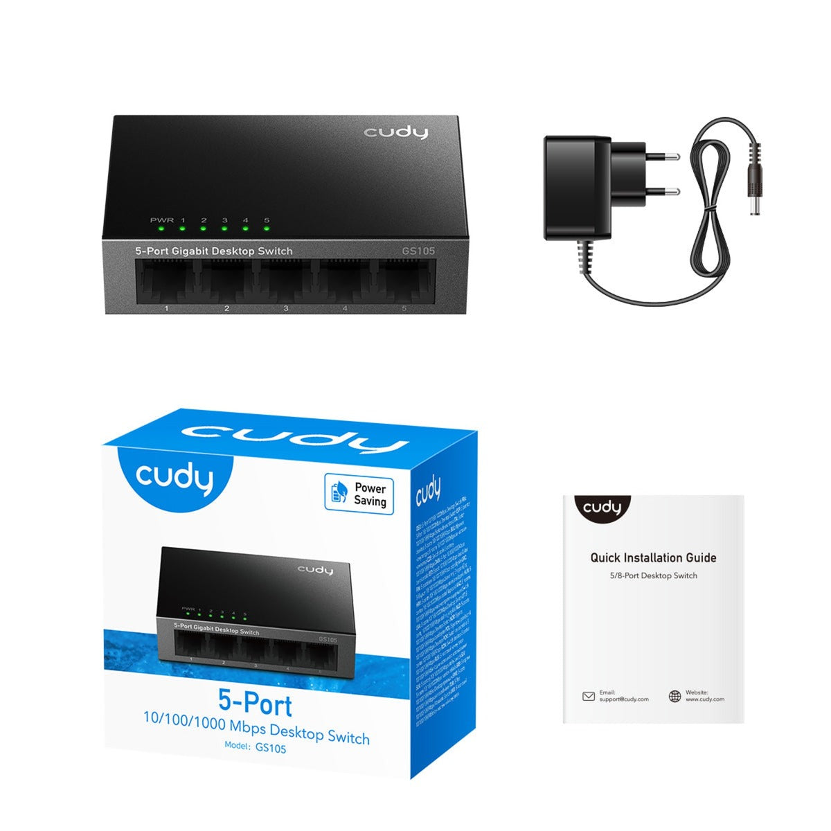 Cudy 5-Port-Gigabit-Desktop-Metall-Switch