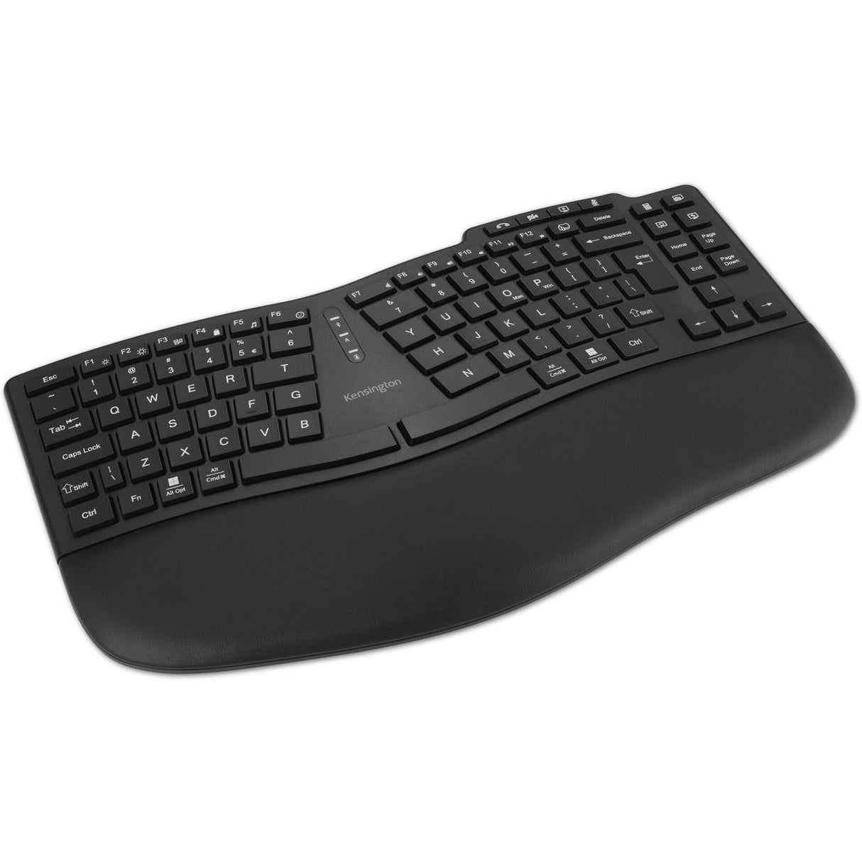 Kensington Pro Fit Ergo KB675 EQ TKL wiederaufladbare Tastatur (schwarz, EU-Layout (QWERTY), Membran, 80 % (TKL), Bluetooth, 2,4 GHz)