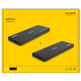DeLOCK HDMI Splitter 1x HDMI Eingang > 8x HDMI Ausgang, 4K 60Hz