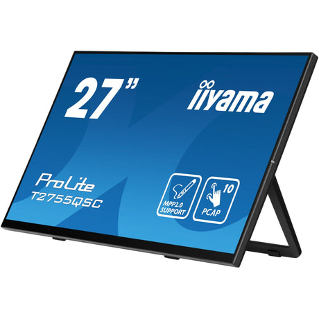 Iiyama Prolite T2755QSC-B1 27 Zoll Touchscreen-Monitor (schwarz, HDMI, Display-Port, 2x USB-A, USB-B)