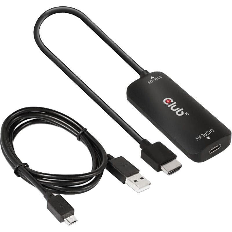 Club 3D HDMI+ Micro USB auf USB-C Adapter (schwarz)
