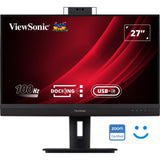 Viewsonic Videokonferenz-Docking-Monitor VG2757V-2K 27 (Schwarz (matt) grau, 1x HDMI, 1x Display-Anschluss, USB-A, USB-C, Audio)