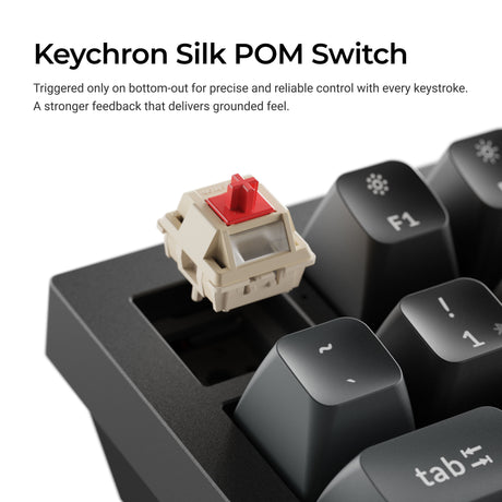 Keychron Q6 Ultra-M3 8K kabellose, benutzerdefinierte mechanische Tastatur (Schwarz, US-Layout (QWERTY), Seidenpombraun, 100 %, RGB, Hot-Swap, 8K, 2,4 GHz Bluetooth 5.2 USB-C)