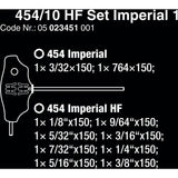 WAA 454 10 HF SET IMPERIAL 1 STIFT KEYS SET T-GREE BAR H