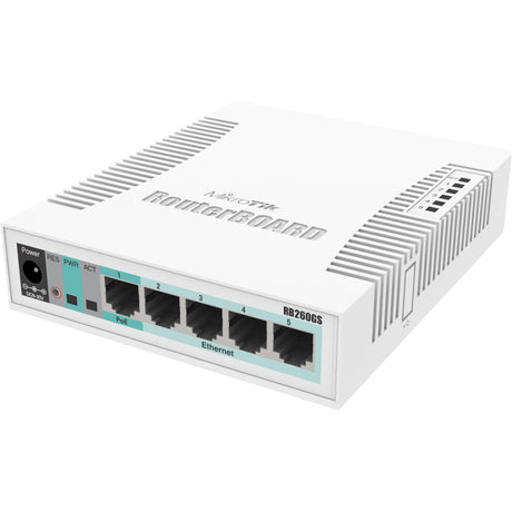 Mikrotik RB260GS Smart Switch (CSS106-5G-1s) (weiß, PoE, SFP)