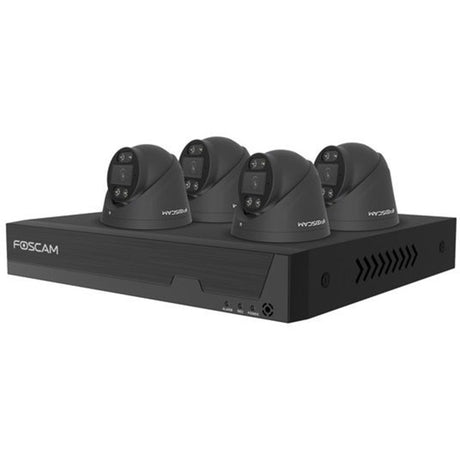 Foscam PoE Kit FNA108E-T4-2T Sicherheitskamera-Kit (schwarz)
