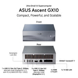 Asus ascent gx10 arm v9.2-a 128 2 mini-pc (donkergrijs | nvidia gb10 grace blackwell | dgx spark | nvlink-c2c | 128 gb | 2 tb ssd)