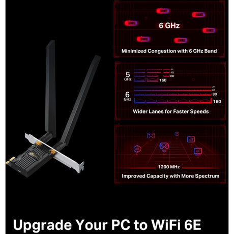 Tp-Link Archer txe72e ax5400 Wi-Fi 6e Bluetooth 5.3 PCIe