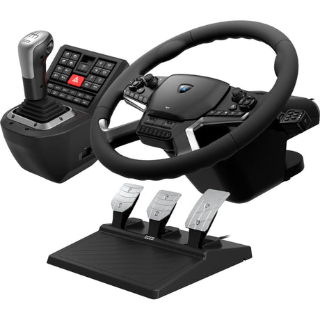 Hori Force-Feedback-LKW-Steuerungssystem-Simulator-Set (schwarz silber)