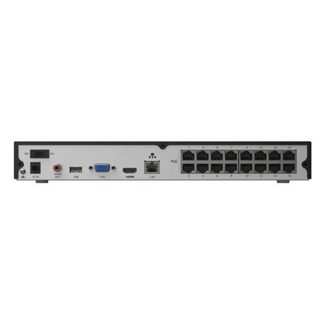 Reolink rp-pn16-nhd, 16-kanaals poe nvr netwerk video recorder (zwart)