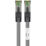 Goobay Netzwerkkabel Kat.8.1 S FTP (grau, 0,25 Meter)
