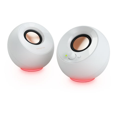 Creative Pebble SE PC-Lautsprecher (weiß, Bluetooth, USB-C, AUX, RGB)