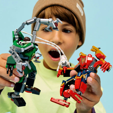 Lego Marvel Mecha Duel: Spider-Man vs. Doc Ock Superhelden – Bausatz für Kinder – 76338