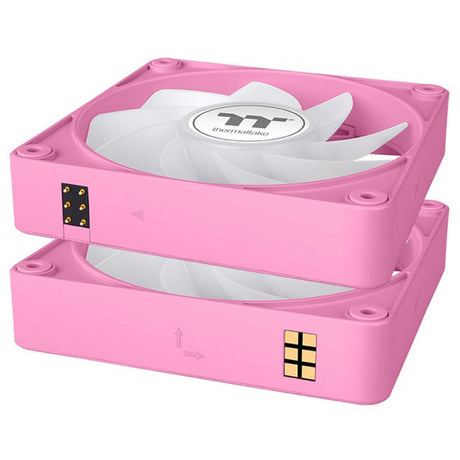 Thermaltake CT120 EX Reverse Argb Sync PC-Lüfter Pink (3-Lüfter-Pack) Gehäuselüfter (Rosa, 3 Stück, 120 x 120 x 25 mm, PWM)