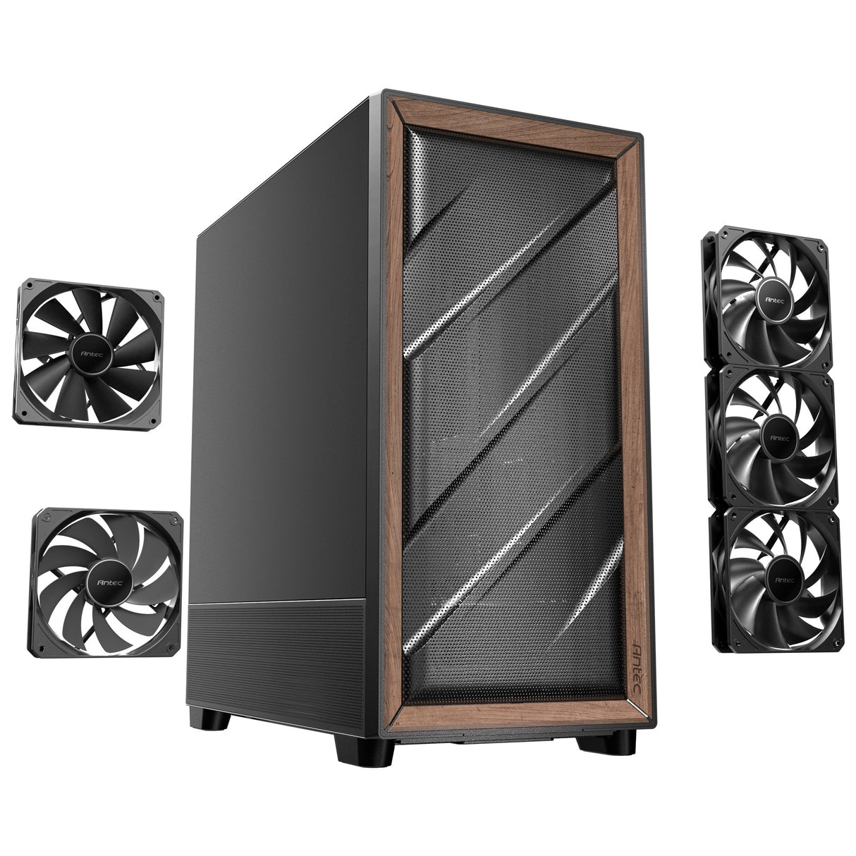 Antec Flux Se Midi-Tower-Gehäuse (schwarz | 2x USB-A | 1x USB-C)