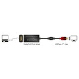 Delock DisplayPort Adapter für USB-C Monitor 4k (schwarz, 0,2 Meter)
