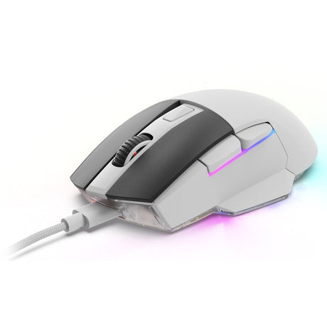 Sharkoon Skiller SGM50W Gaming-Maus (weiß, 400–6400 dpi, RGB-LEDs)