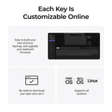 Keychron k3 max se qmk wireless custom mechanical keyboard (zwart, us lay-out (qwerty), milk pom red, 75%, rgb, hot swap, 2.4 ghz | bluetooth 5.3 | usb-c)