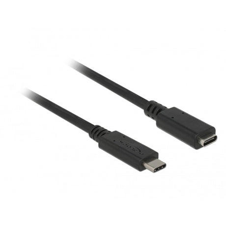 Delock Superspeed USB-C 3.1 gen1 Stecker>Buchse Verlängerungskabel (schwarz, 1 Meter)