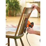 Black+Decker 120 Watt Maus-Detailschleifer KA2500K-QS Deltaschleifer (Orange Schwarz, Zubehör und Koffer im Lieferumfang enthalten)