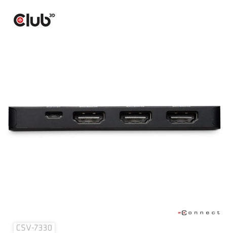 Club 3D Display Port zu Triple HDMI 8K60Hz Hub (Schwarz)